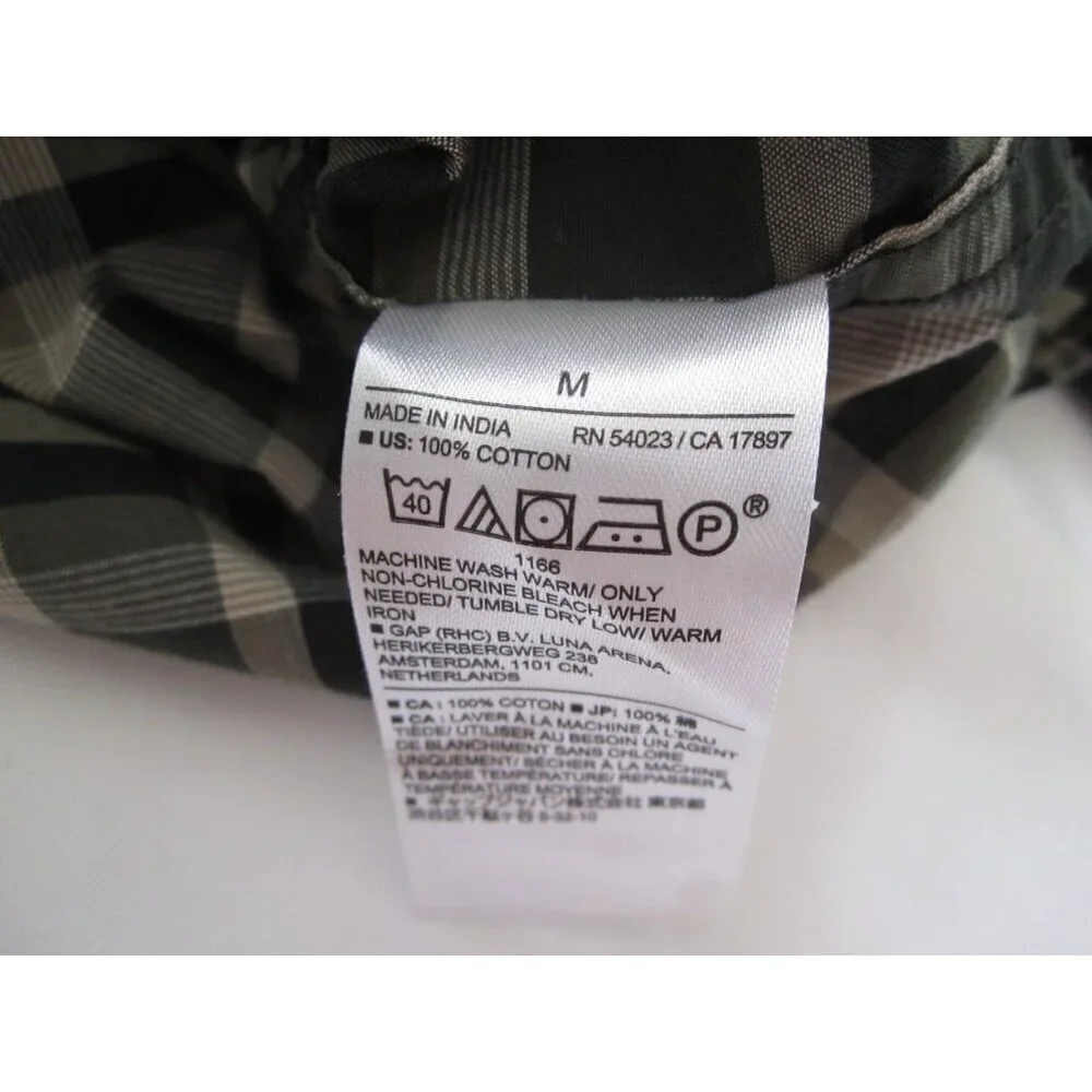 Men's Banana Republic Plaid Button Cotton Long Sleeve Shirt Sz M (MT643)